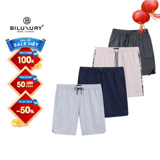 Quần Đùi Short Nam Thể Thao T2 7QDGH Biluxury Vải Gió Mỏng Mát Không Bai Gião Co Xù Có Túi Trước Sau