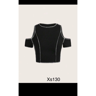Áo khoét vai thun tăm croptop co dãn