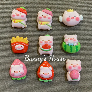 Jibitz, sticker, charm heo cute trang trí dép sục, dép cross