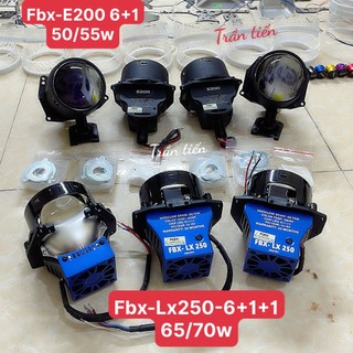 Đèn bi cầu fbx 250 65/70w có thấu kính led trợ pha tâm vàng