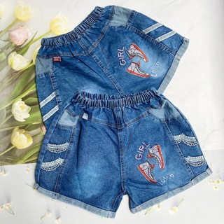 Quần đùi bé gái freesize từ 40kg đến 45kg quần short jean mềm - QG46 - SIZEDAI