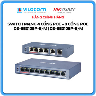 Switch poe hik ds-3e0109p-e/m và switch poe hik ds-3e0106p-e/m