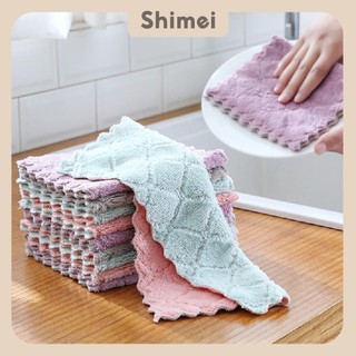 Set 10 khăn lau bếp đa năng 2 mặt, mềm mại thấm hút tốt,khăn lau 2 mặt siêu thấm