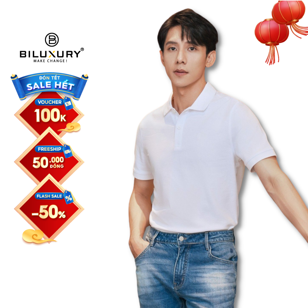 Áo Polo Nam T2 7APCB002 Biluxury Chất Liệu Nano Cao Cấp Form Slimfit Tôn Dáng