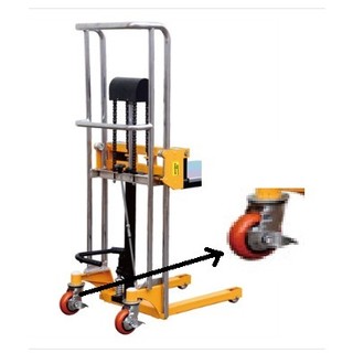 Bánh xe xoay (bánh lái) lắp cho xe nâng tay cao mini 400kg