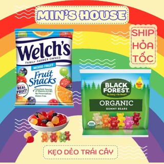 Kẹo dẻo trái cây, kẹo dẻo hữu cơ hình gấu Welch's Fruit Snacks Mỹ ăn vặt Minhouse