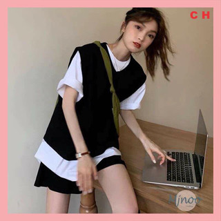 Sét 3 món gile + áo trắng + quần bò