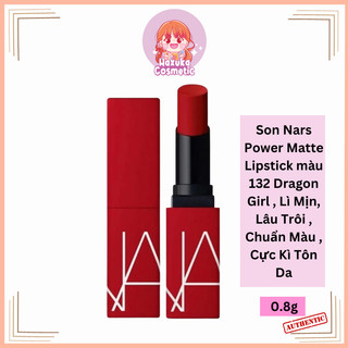 Son nars power matte lipstick màu 132 dragon girl chất son lì lâu trôi màu son ruby mini 0.8g