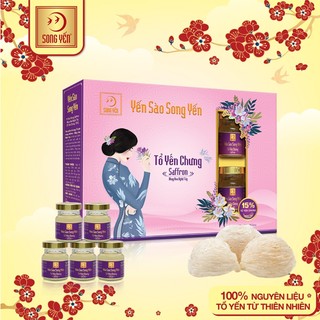 Tổ Yến Chưng Saffron Nhụy Hoa Nghệ Tây 15% Song Yến (Lốc 5 x70 ml)