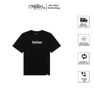 Áo thun unisex form rộng tay lỡ Phông Nam Nữ TINHER | Local Brand Mi Midori