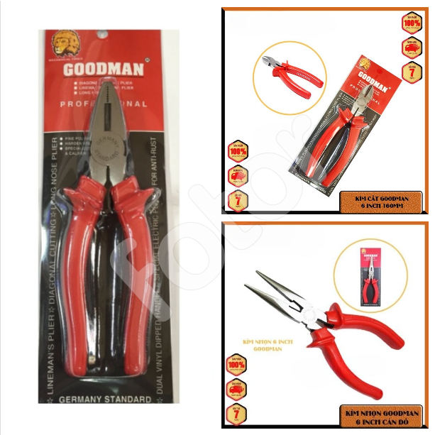 [FREESHIP] KỀM, KÌM MỎ BẰNG, MỎ CONG, MỎ NHỌN GOODMAN 6 PHÂN