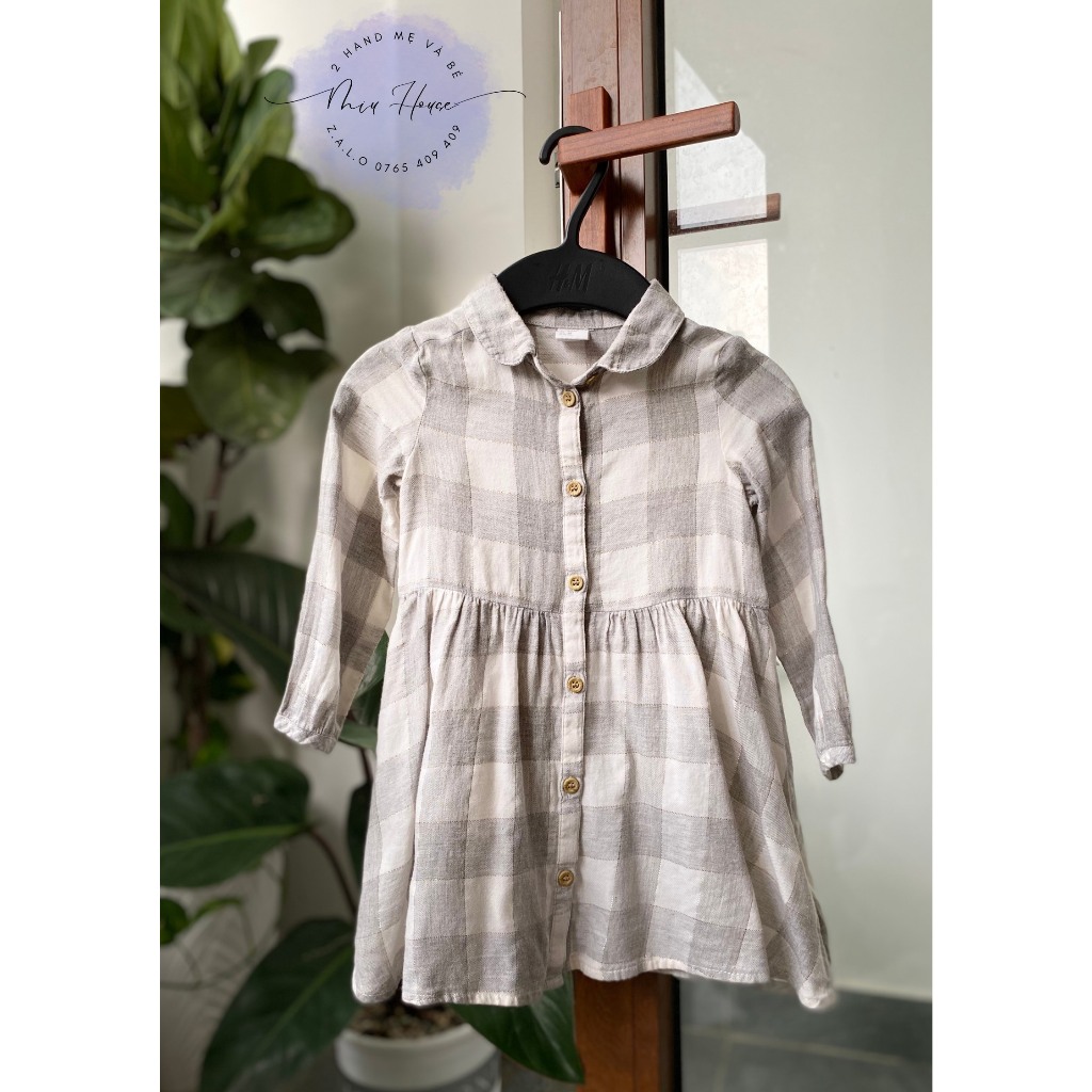Đầm H&M họa tiết caro sang trọng - 2hand - Miu House