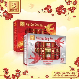 Combo 1 Lốc Nước Yến Nguyên Chất Song Yến + 1 Lốc Nước Yến Isomalt Song Yến