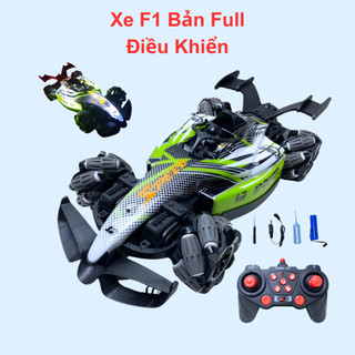 Xe điều khiển phun khói xe F1 điều khiển từ xa di chuyển siêu tốc chất liệu bền đẹp (Xanh lá)