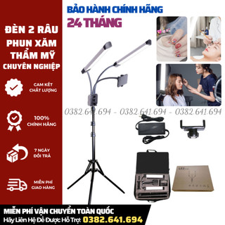 Đèn 2 nhánh hỗ trợ phun xăm, spa, thẩm mỹ chuyên nghiệp, chính hãng bảo hành 2 năm