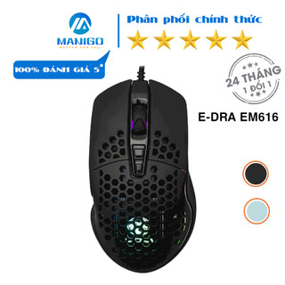 [Mã BMLT35 giảm đến 35K đơn 99K] Chuột Gaming E-Dra EM616 Tối Đa 6400 DPI Đèn Led Có Dây Bảo hành 24 tháng