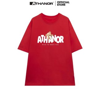 Áo thun unisex ATHANOR form rộng local brand tay lỡ mẫu GẤU NICE THUN