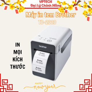 Máy in tem nhãn hoá đơn Brother TD-2020 - Hàng chính hãng bảo hành 12 tháng