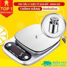 Cân tiểu ly điện tử nhà bếp mini định lượng 1g - 10kg, Cân tiểu ly làm bánh độ chính xác cao kèm 2 viên pin AAA