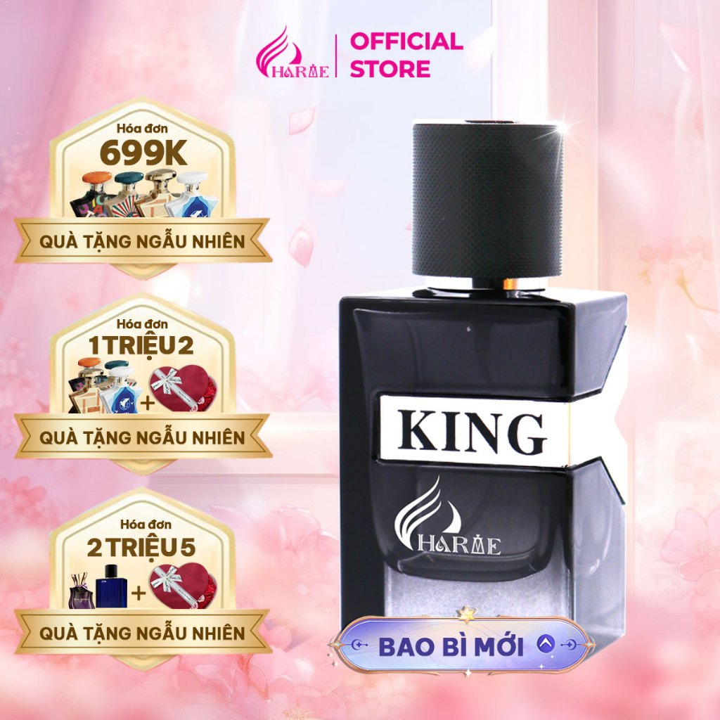 Nước hoa nam Charme King chính hãng lưu hương thơm lâu 7-12 tiếng hương gỗ đầy lôi cuốn 60ml