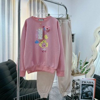 Set bộ nỉ đính gấu nhỏ
