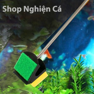 Cây cọ rửa vệ sinh hồ cá cảnh thủy sinh - 2 mặt mút và đầu cọ rêu vệ sinh bể cá tép hồ thủy sinh