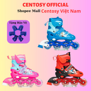 [Tặng Bảo Vệ Tay Chân] Giày Patin Trẻ Em Centosy Measin, Giày Trượt Có Bánh Đèn Phát Sáng