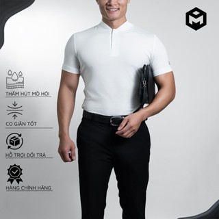 Áo Polo goft luxury white màu trắng GYMMAX G0944