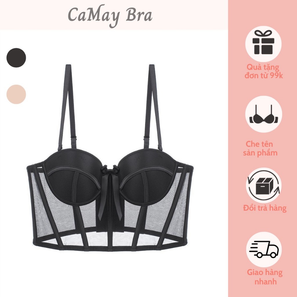 Áo Bra ren - Áo Corset có gọng mút mỏng - Áo lót định hình eo