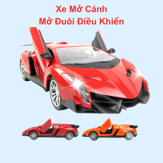 Xe điều khiển mở cánh ô tô điều khiển từ xa mở cánh mở đuôi dài 30cm có đèn pha siêu sáng di chuyển cực nhanh