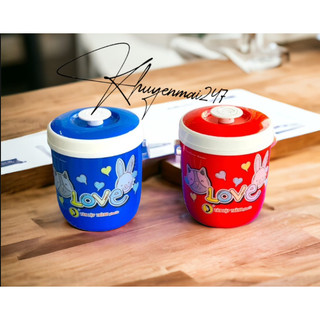 Bình đá 1l giữ nhiệt love tlt-, bình đá nhỏ gọn quai xách tiện lợi