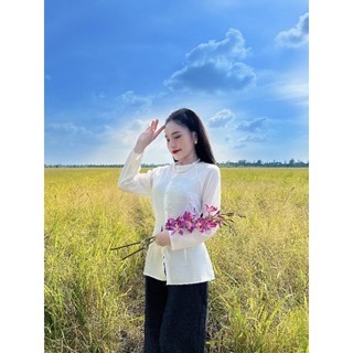 ( BIGSIZE 60-70KG ) SET BỘ BÀ BA TAY DÀI , NÚT BỘC , LỤA TẰM CAO CẤP