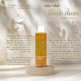 Dầu tắm thảo dược Hương Như - 250ml - [GIẢM MỤN LƯNG, DỊU NHẸ CHO DA, MỊN VÀ SÁNG DA]
