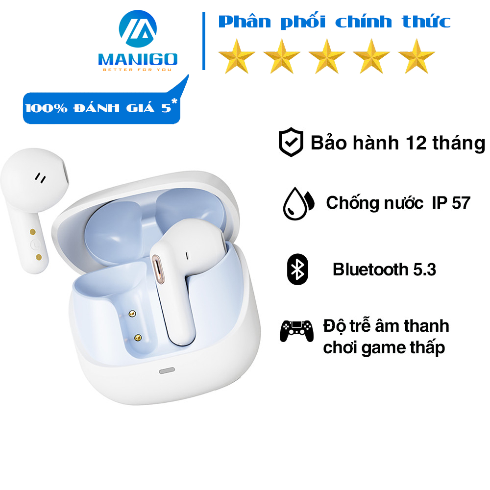 Tai nghe Bluetooth nhét tai không dây TWS Rockspace S3 Earphone có mic nghe gọiHàng chính hãng bảo hành 12 tháng