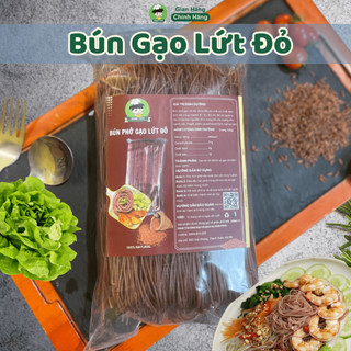 Bún Gạo Lứt Đỏ Nguyên Chất Eatclean Túi 500g, Bún Chay Thực Dưỡng Healthy Hỗ Trợ Giảm Cân, Điều Hòa Đường Huyết