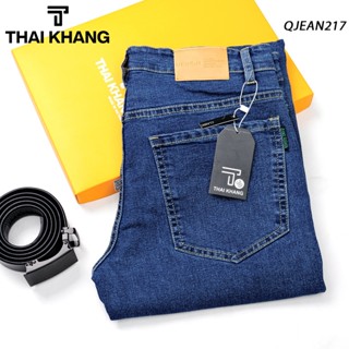 Quần jean nam trung niên Thái Khang loại vải co dãn thoải mái thiết kế ống suông QJEAN21