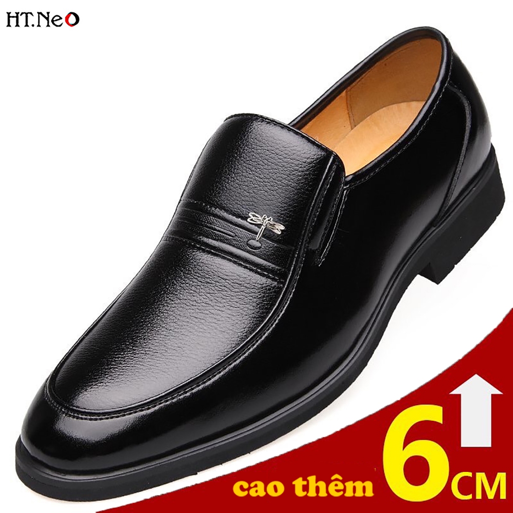 Giày nam tăng chiều cao HT.NEO da bò, da mềm rất êm chân cao hơn 6cm ngay tức khắc rất đẹp DD20