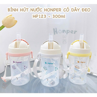 Bình ống hút dây đeo honper 300ml hp123