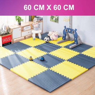Thảm Xốp Ghép lót sàn 60x60 cm miếng dày 1cm tấm trải sàn vân gỗ gấp gọn xpe