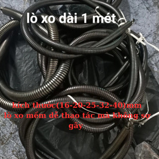Lò xo uốn ống nhựa, uốn gen luồn dây điện dài 1 mét (loại ống đen sịn) kích thước (16-20-25-32-40)mm