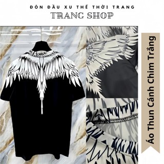  Áo Thun Cánh Đại Bàng Trắng Đen - Áo Burlon Chim Cánh Trắng Phông Nam Nữ A51 