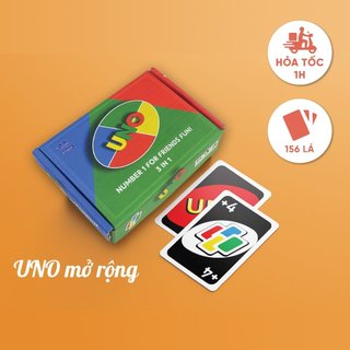 Bộ bài UNO UONGGDEE 156 lá mở rộng - boardgame vui nhộn hài hước cho nhóm và gia đình cho bữa tiệc