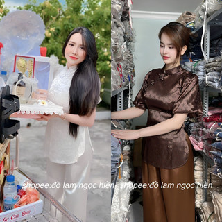 Mẫu Đồ Lam Đi Chùa Trắng Tay Phồng  L.V Kiểu Mới Đủ Size
