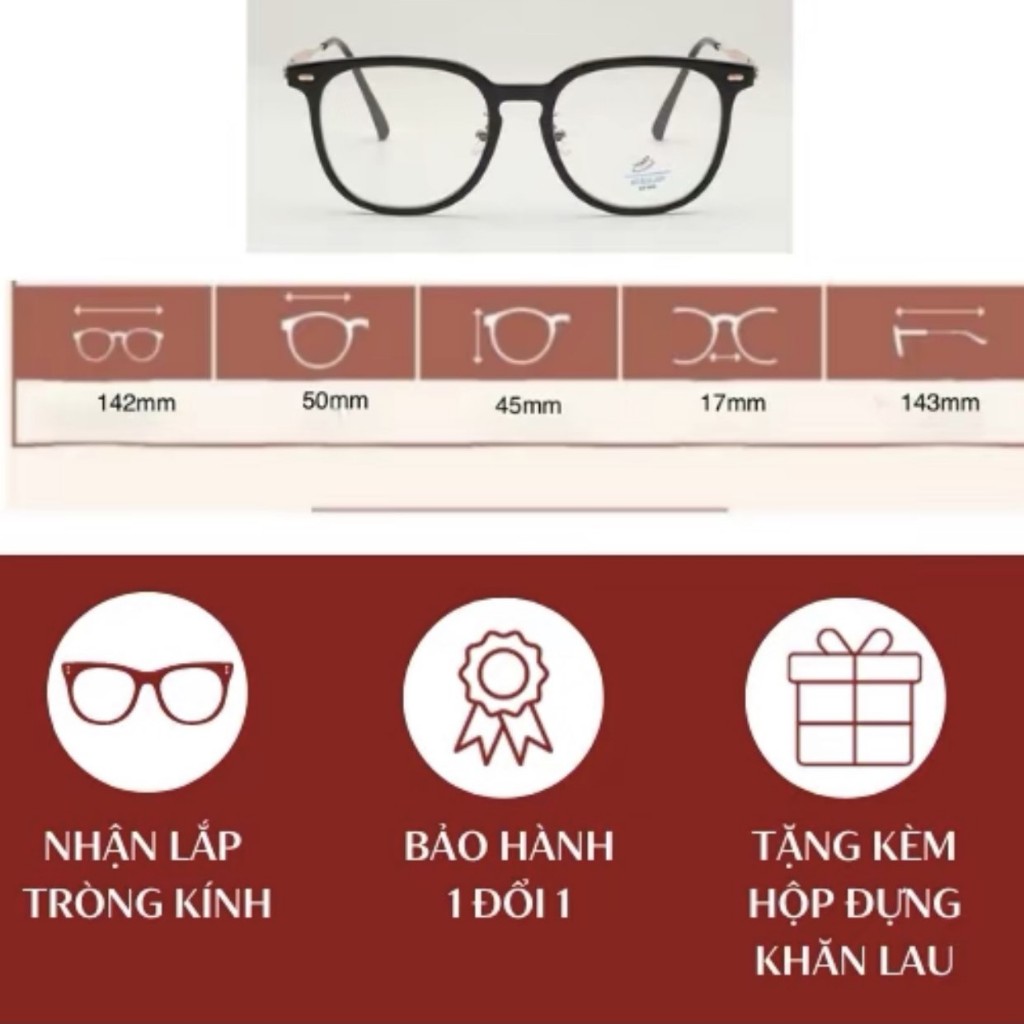 Gọng kính giả cận 0 độ viền tròn phong cách hàn quốc giành cho nam nữ mã 2060 - Tuyết Nhung | BigBuy360 - bigbuy360.vn