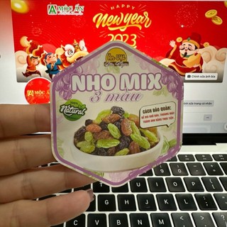 55 tem lục giác 7x8cm - nho mix