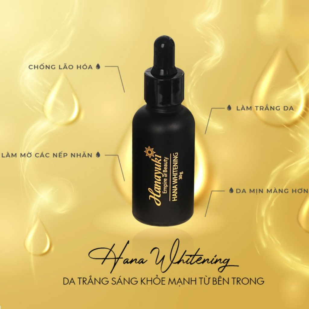 Serum Dưỡng Trắng Da Hana Whitening Dưỡng Ẩm Mờ Thâm Hanayuki