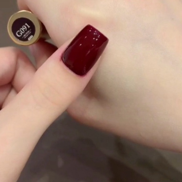 (hàng mới về ) Sơn gel hơ máy XEIJAYI màu đỏ đô 15ml dành cho nail