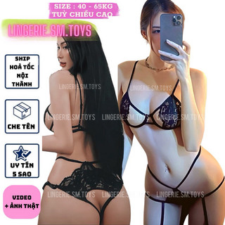 FQ2599 Nội Y Ren Cao Cấp Quyến Rũ • Ren Mỏng Siêu Nhỏ • Có Dây Mắc Gài Vớ Gợi Cảm Mlem - FQ2599