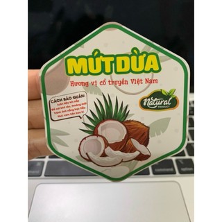 55 tem lục giác 7x8cm - mứt dừa