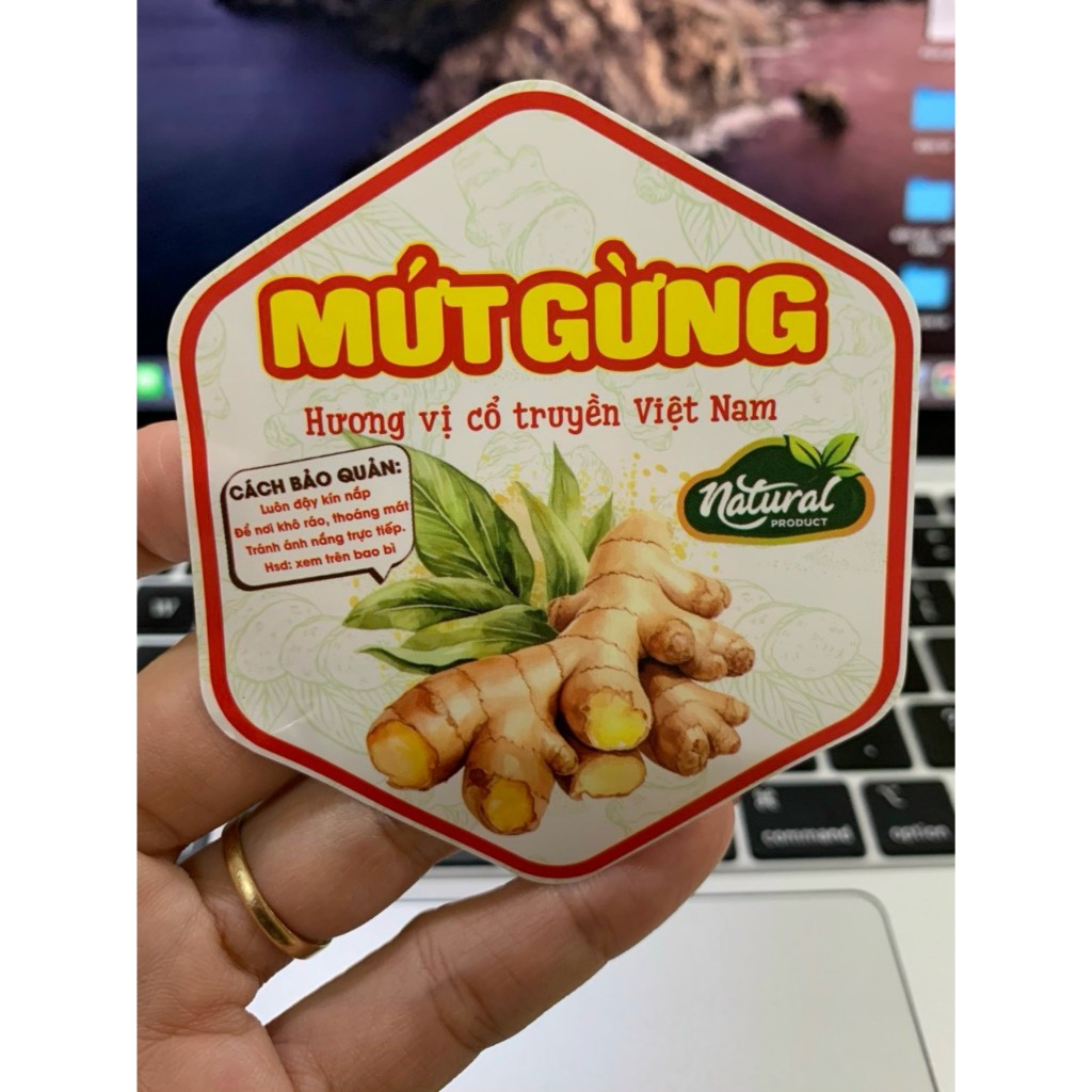 55 TEM LỤC GIÁC 7X8CM - MỨT GỪNG